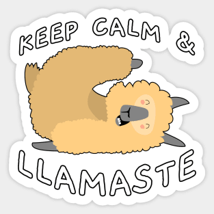 Keep Calm And Llamaste Pose 3 Sticker